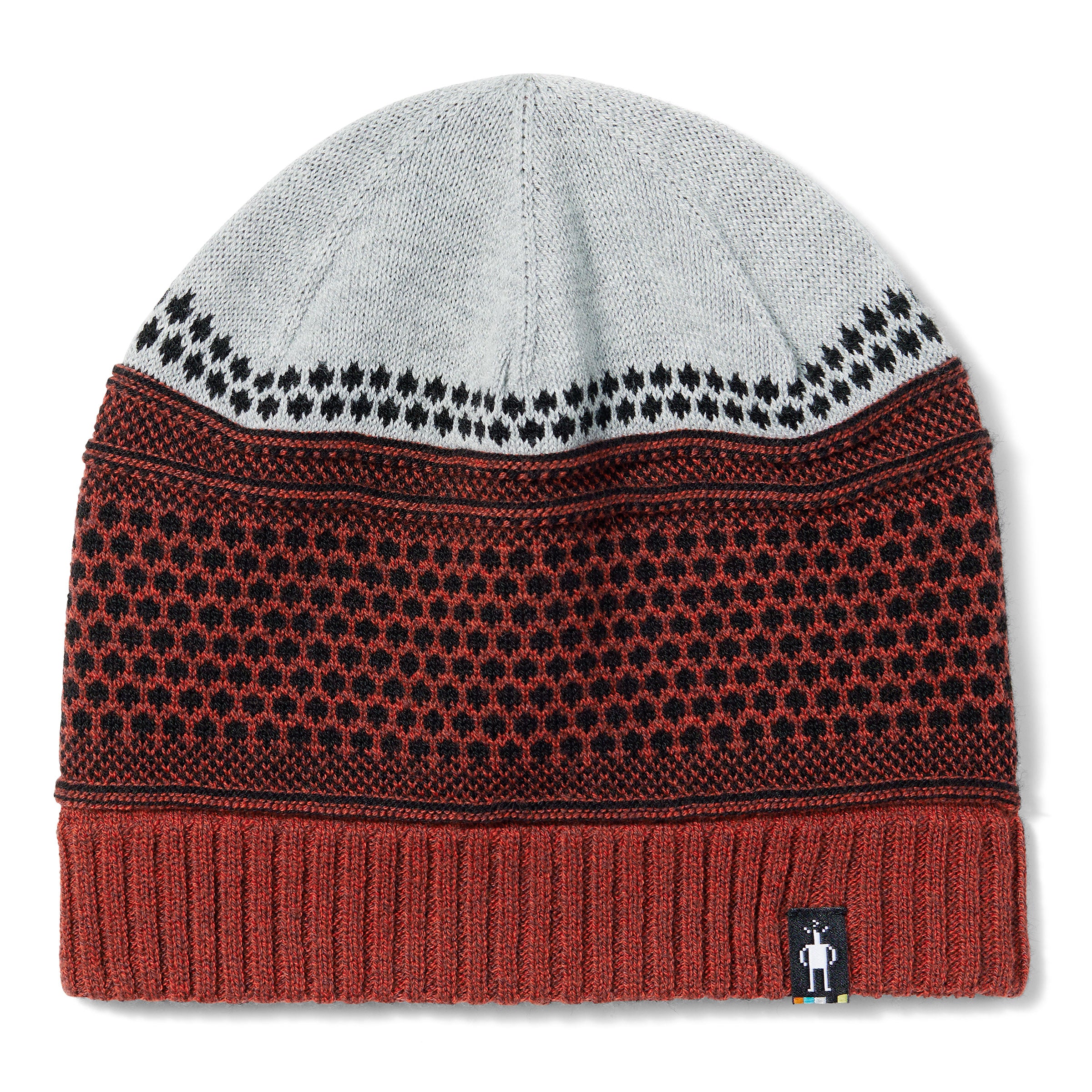 Popcorn Cable Reversible Beanie - Currant Heather