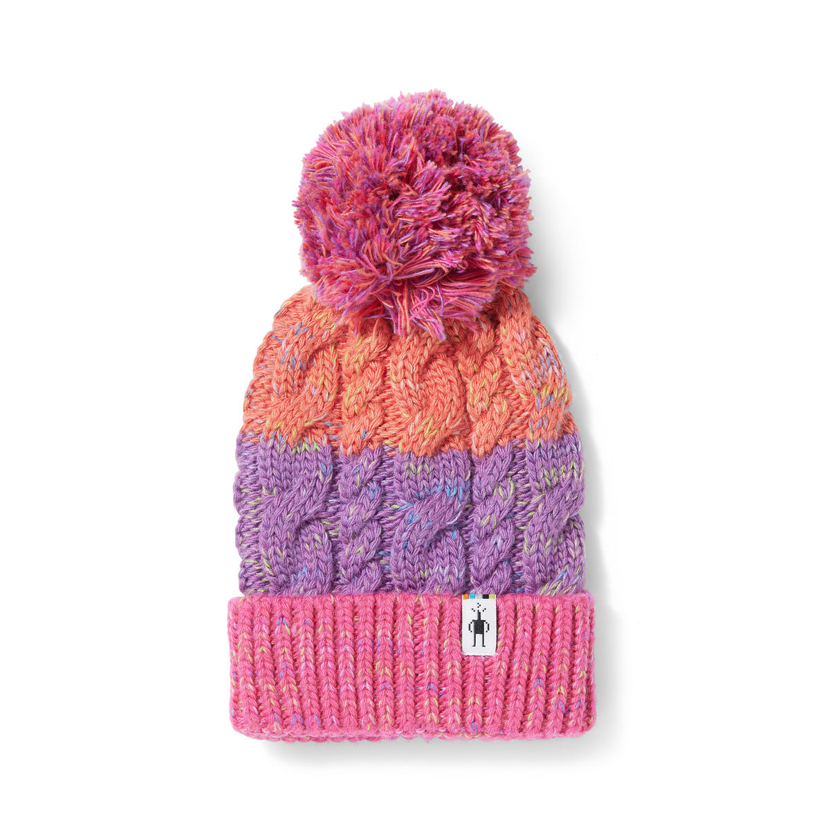 Smartwool Womens ISTO Retro Beanie‎ Marmalade Orange Cable Knit Pom Pom NWT Isto Retro Beanie - Deep Navy main image 3