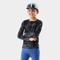 Kids' Classic Thermal Merino Base Layer Crew Pacific Blue - ver - 22