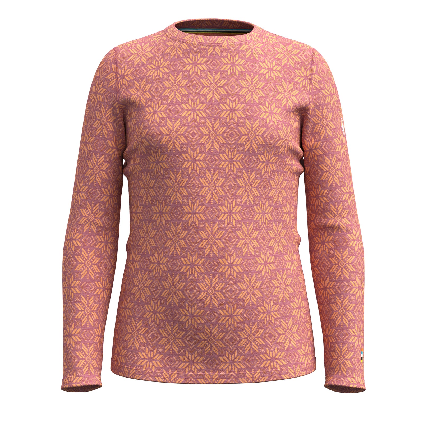 Kids' Classic Thermal Merino Base Layer Crew Autumn Sun - ver - 4