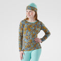 Kids' Classic Thermal Merino Base Layer Crew Autumn Sun - ver - 16