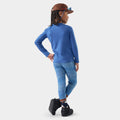 Kids' Classic Thermal Merino Base Layer Crew Pacific Blue - ver - 7