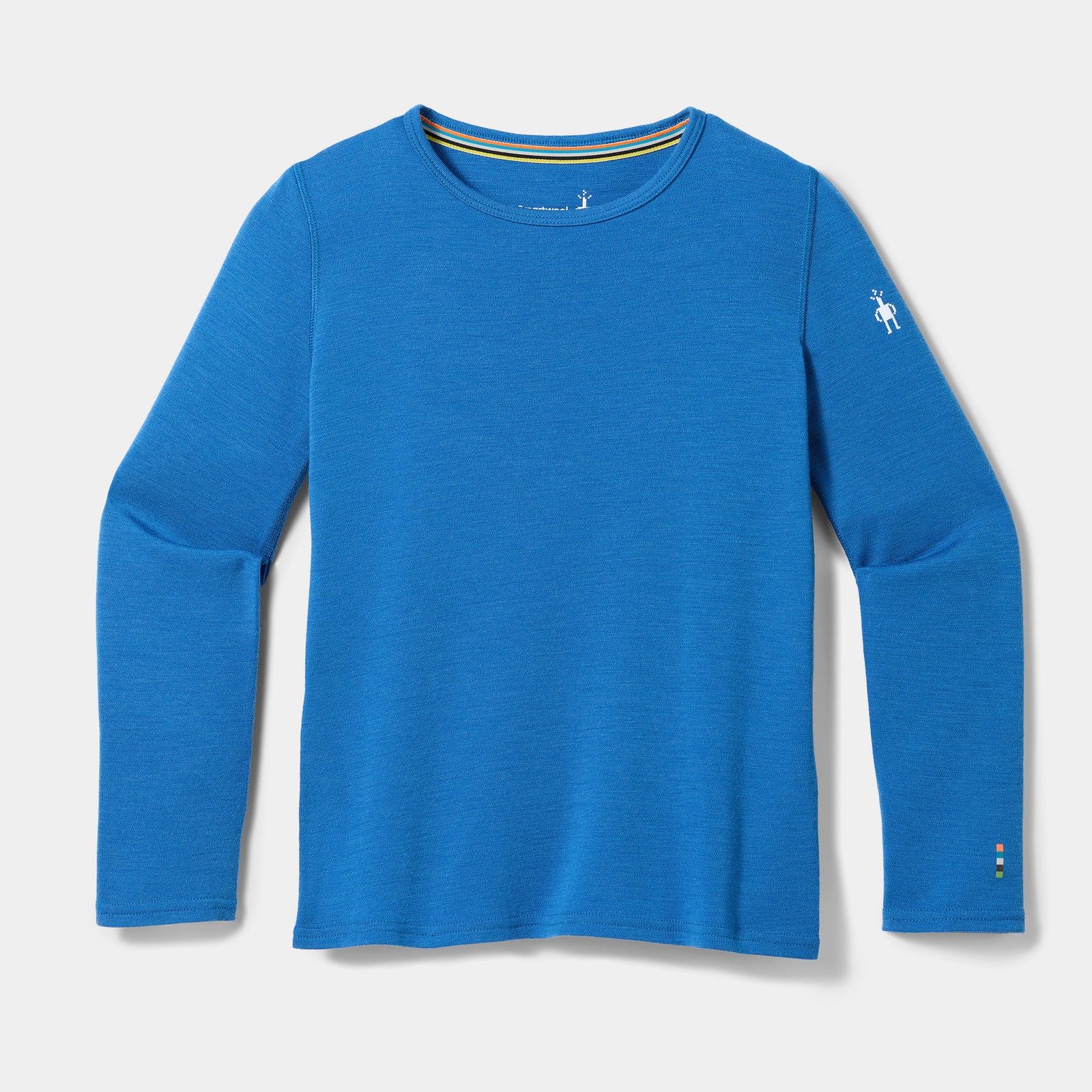 Kids' Classic Thermal Merino Base Layer Crew Pacific Blue - ver - 8