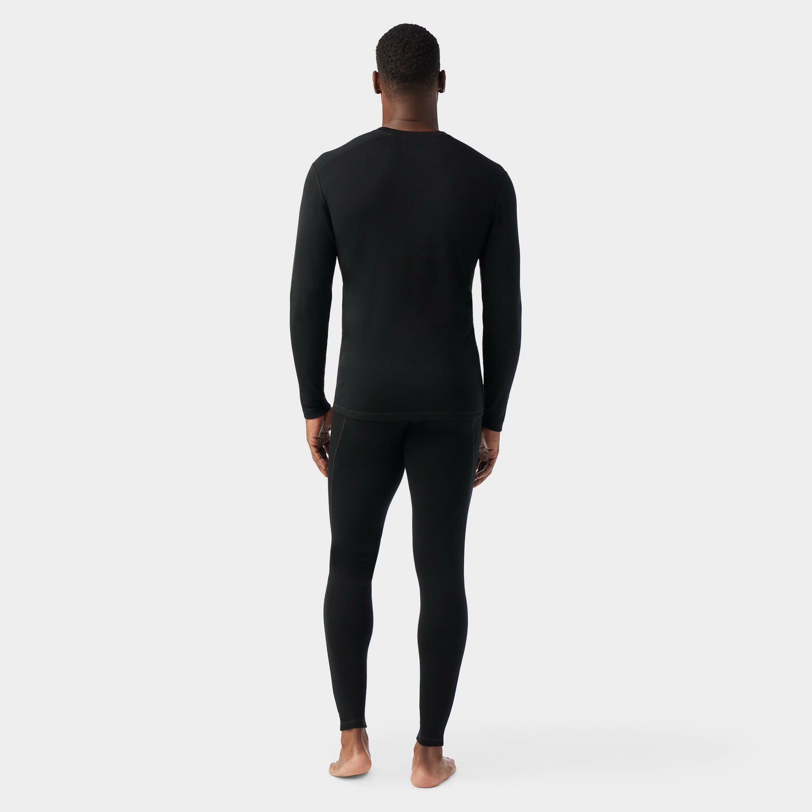 Men's Classic Thermal Merino Base Layer Crew Mineral Blue Heather - ver - 2