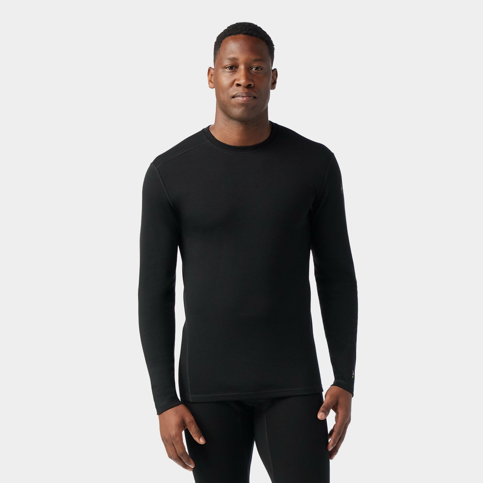 Men's Classic Thermal Merino Base Layer Crew Mineral Blue Heather - ver - 1