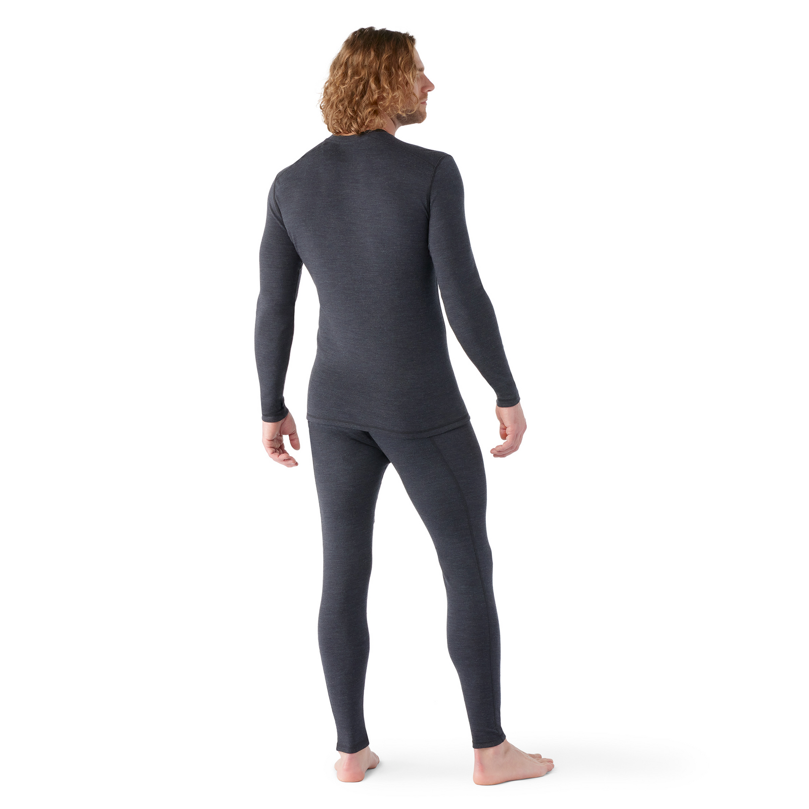 Men's Classic Thermal Merino Base Layer Crew Mineral Blue Heather - ver - 2