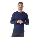 Men's Classic Thermal Merino Base Layer Crew Mineral Blue Heather - ver - 49