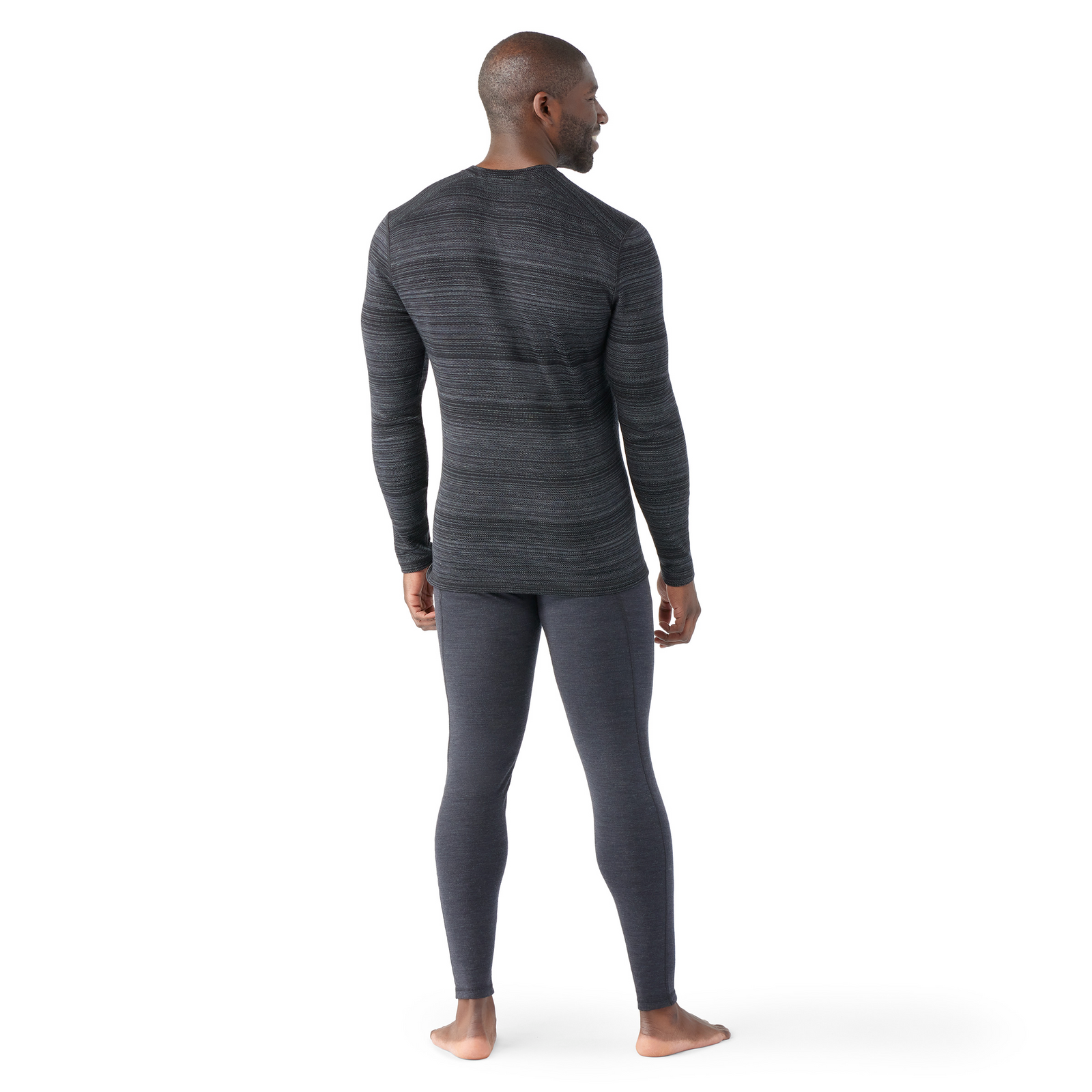 Men's Classic Thermal Merino Base Layer Crew Mineral Blue Heather - ver - 2