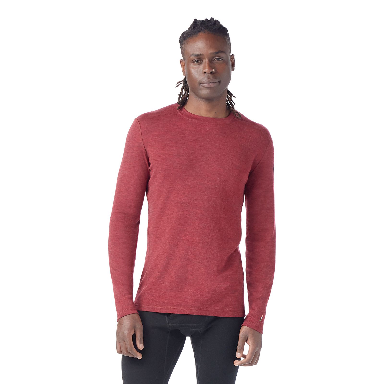 Men's Classic Thermal Merino Base Layer Crew Mineral Blue Heather - ver - 1