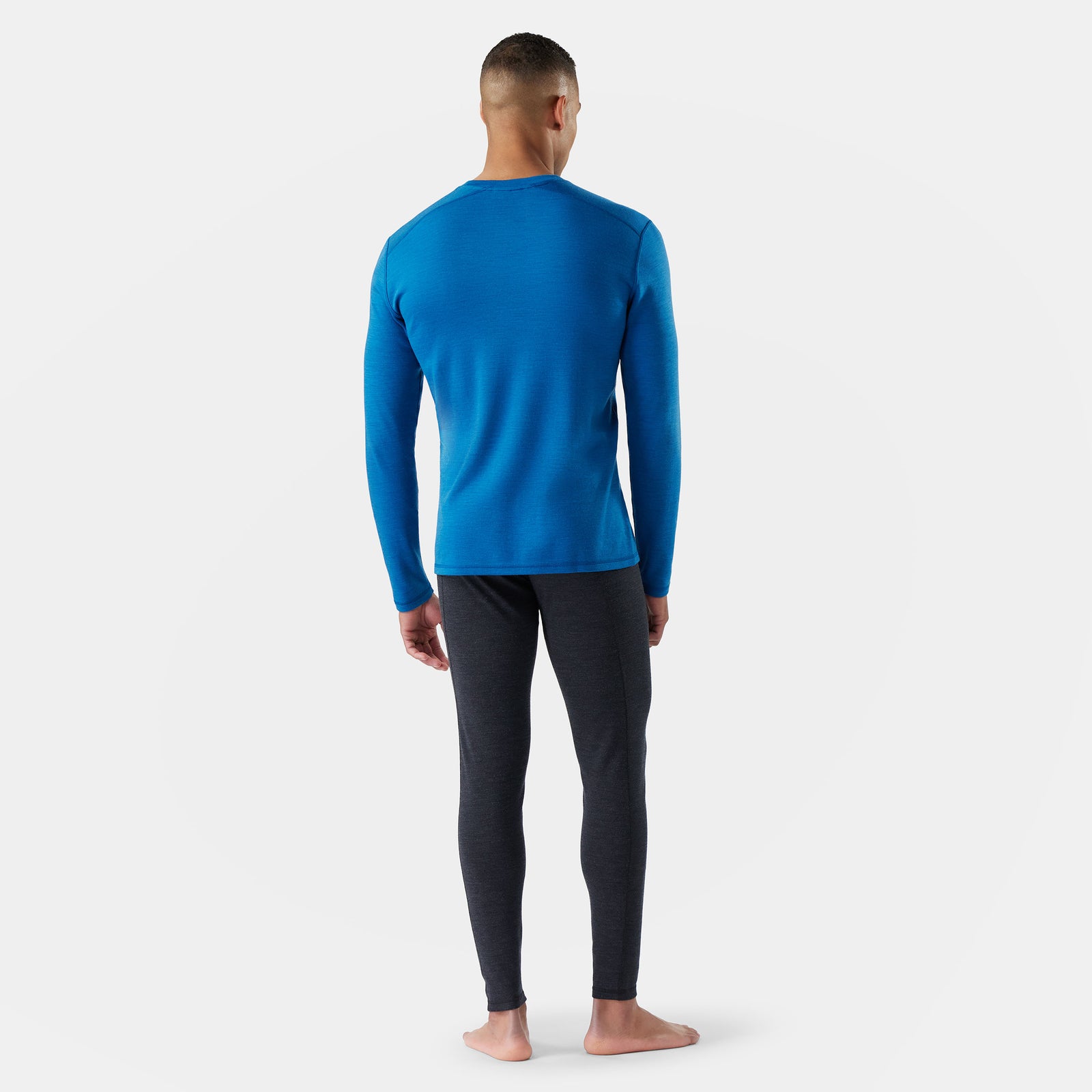Men's Classic Thermal Merino Base Layer Crew Mineral Blue Heather - ver - 2