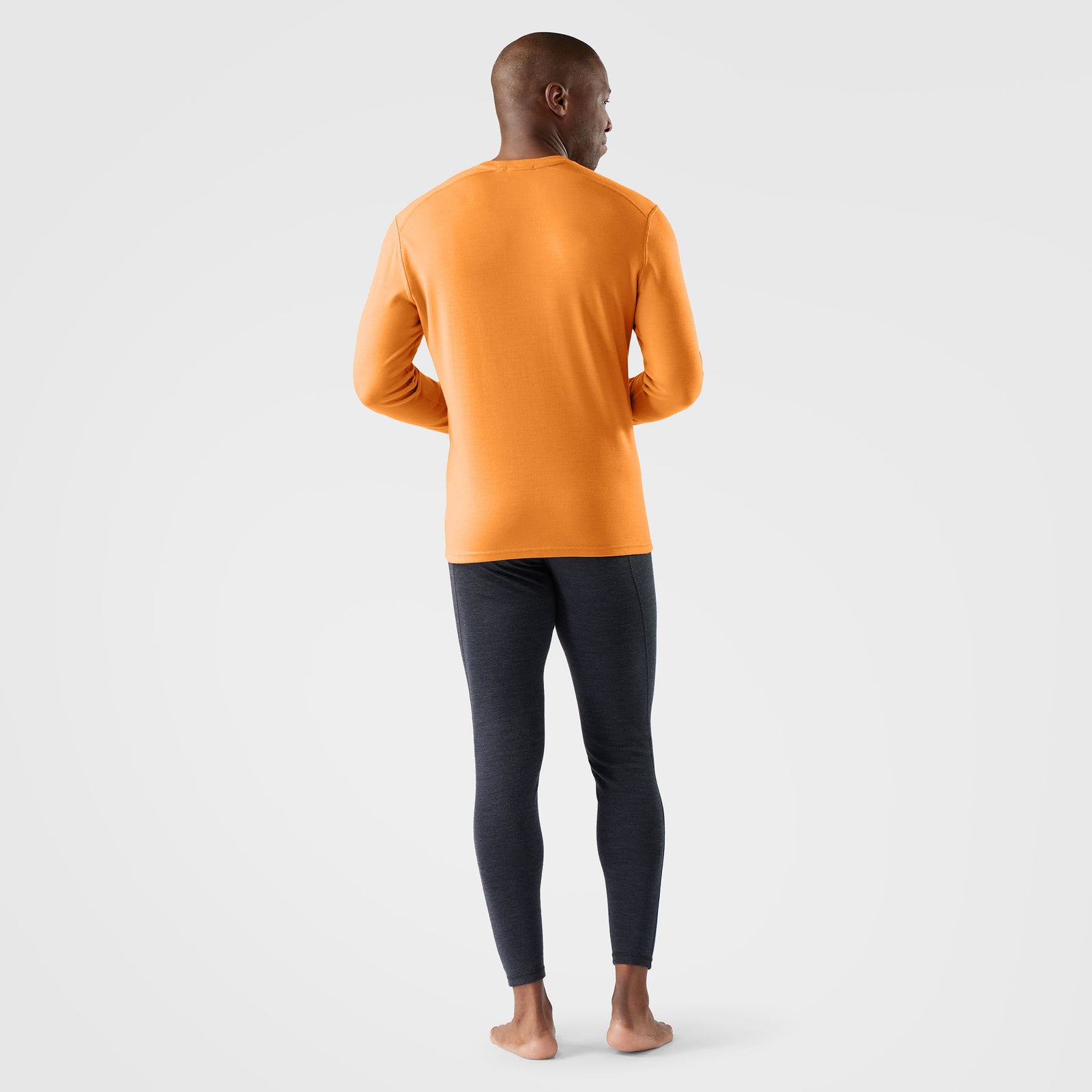 Men's Classic Thermal Merino Base Layer Crew Mineral Blue Heather - ver - 2
