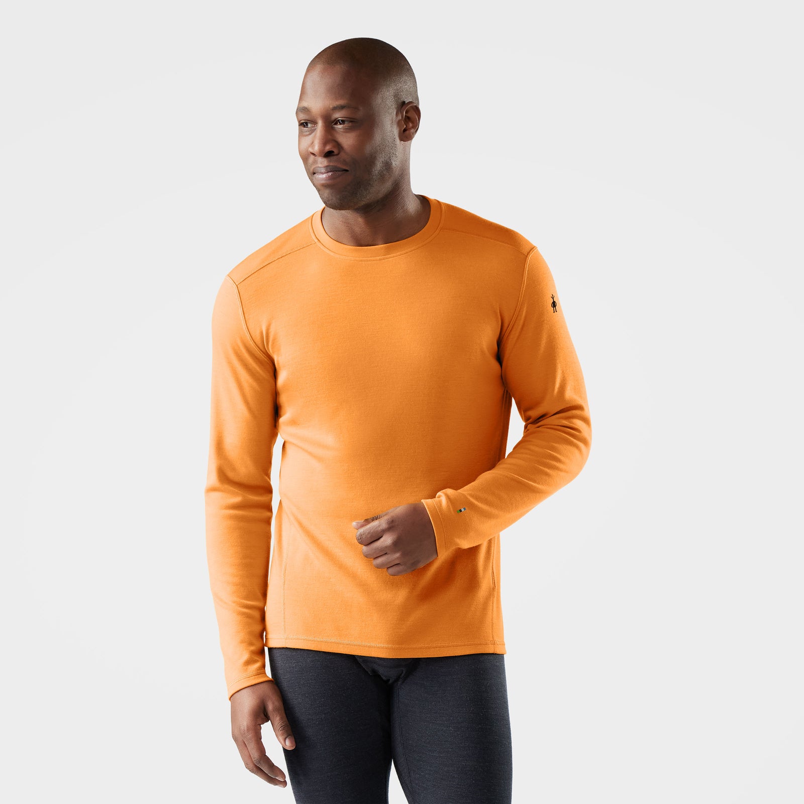 Men's Classic Thermal Merino Base Layer Crew Mineral Blue Heather - ver - 1