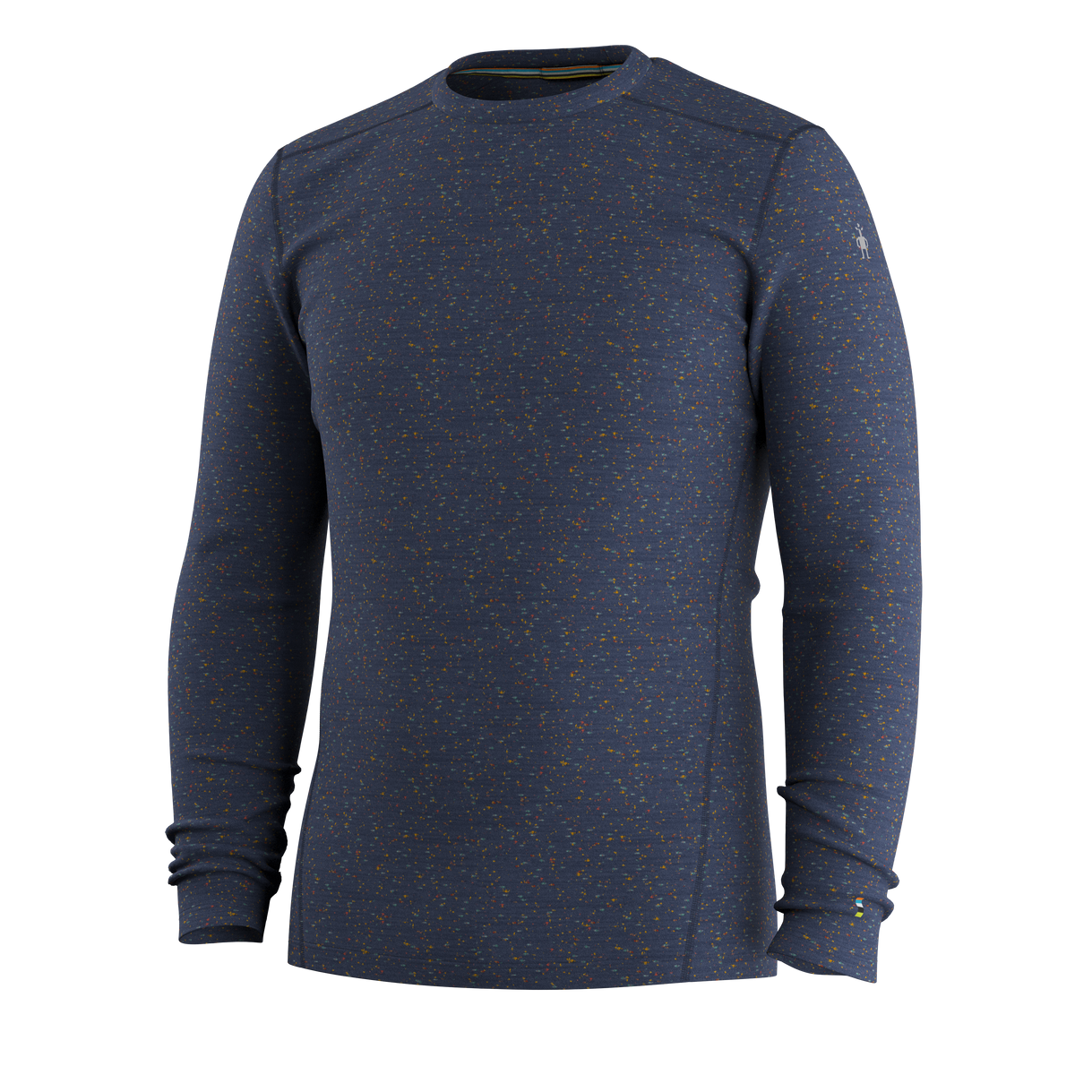 Men's Classic Thermal Merino Base Layer Crew Deep Navy Donegal - ver - 3