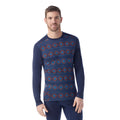 Men's Classic Thermal Merino Base Layer Crew Twilight Blue Heather - ver - 49