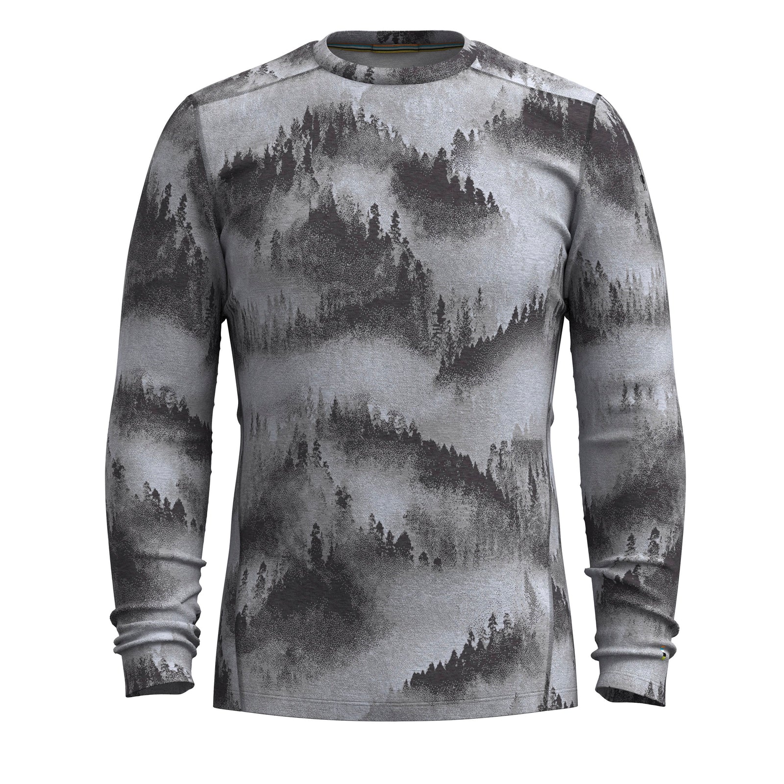 Men's Classic Thermal Merino Base Layer Crew Pacific Blue-Charcoal - ver - 3