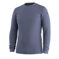 Men's Classic Thermal Merino Base Layer Crew Pacific Blue-Charcoal - ver - 15