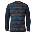 Men's Classic Thermal Merino Base Layer Crew Twilight Blue Heather - ver - 63