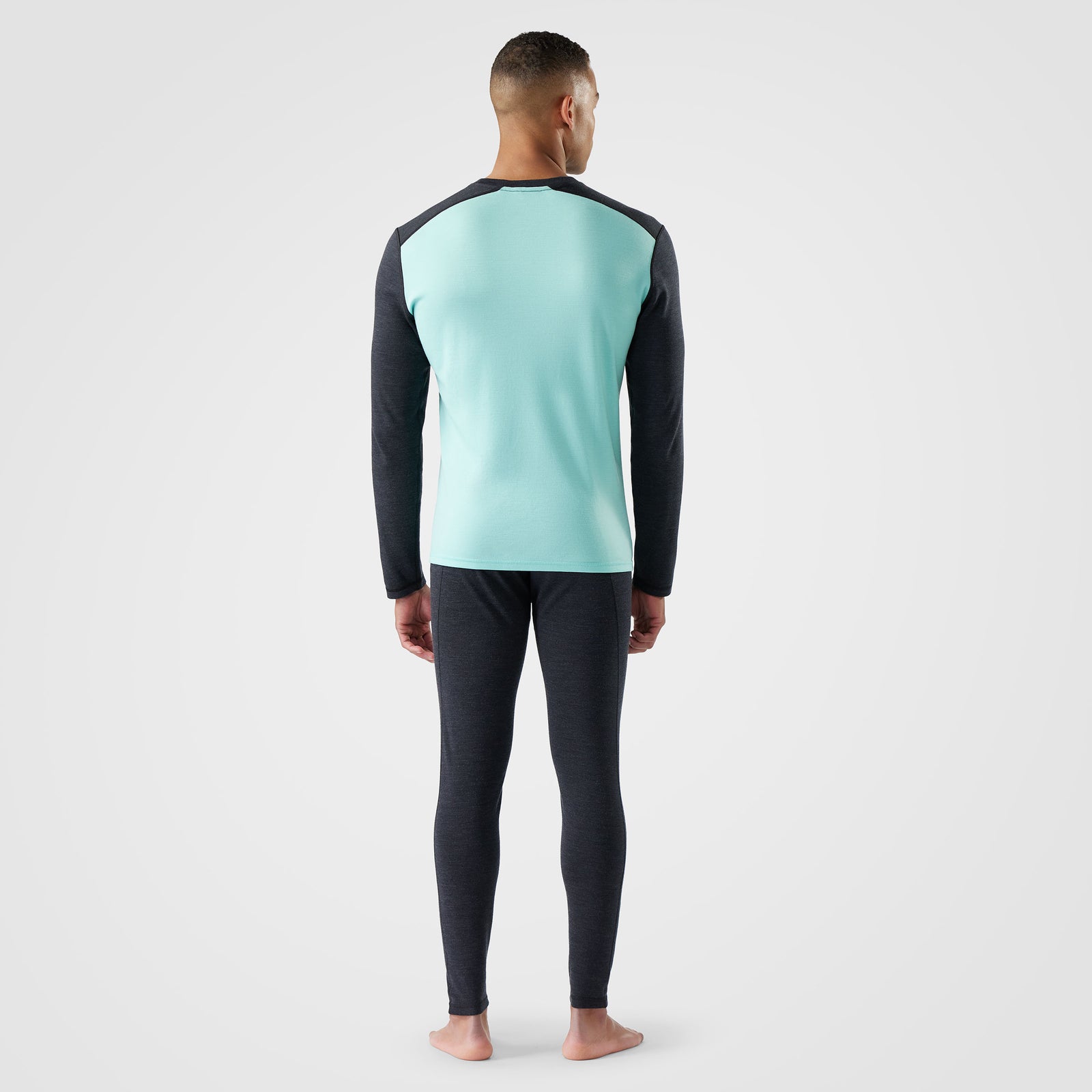 Men's Classic Thermal Merino Base Layer Crew Twilight Blue Heather - ver - 2
