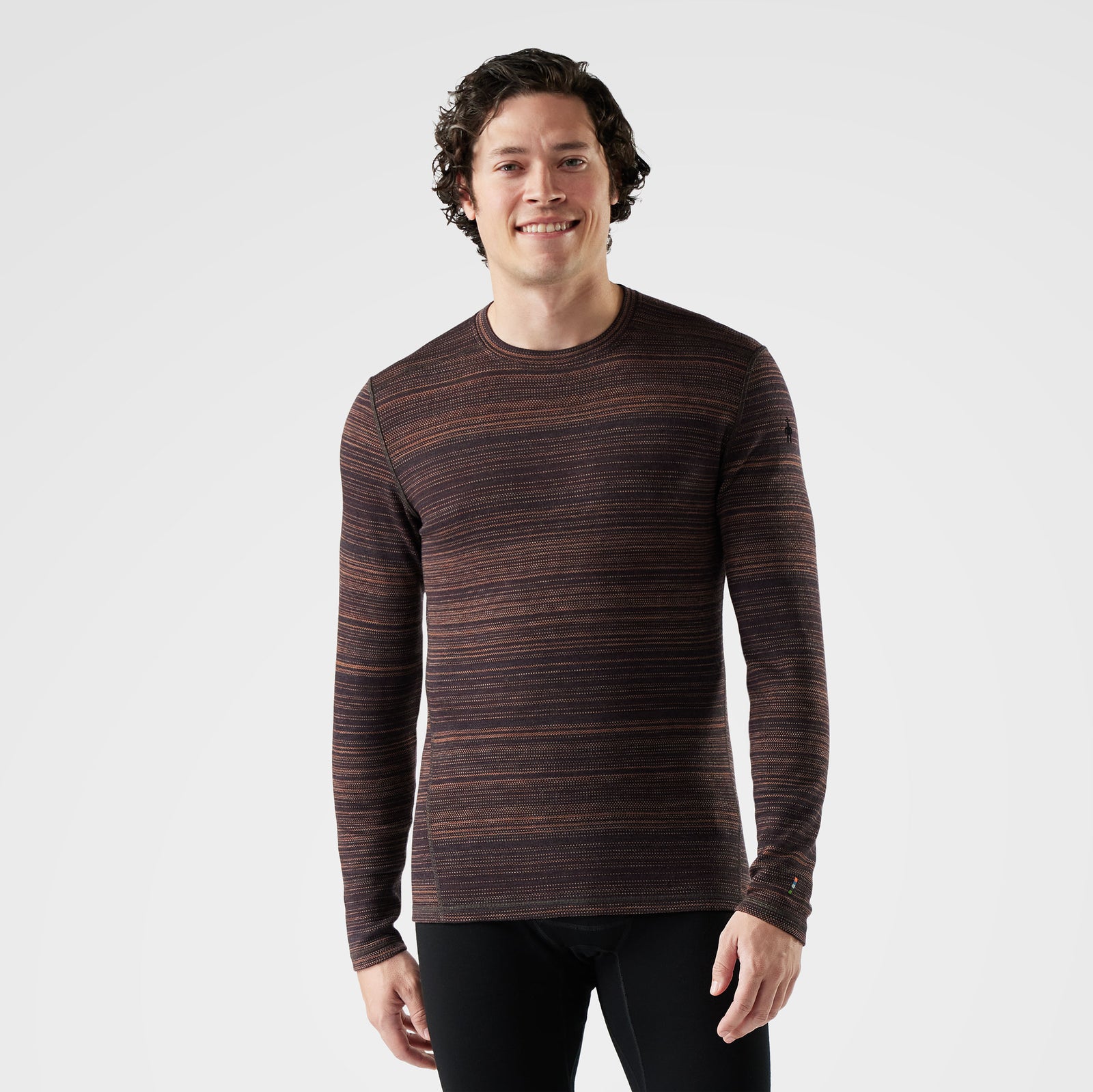 Men's Classic Thermal Merino Base Layer Crew Twilight Blue Heather - ver - 1