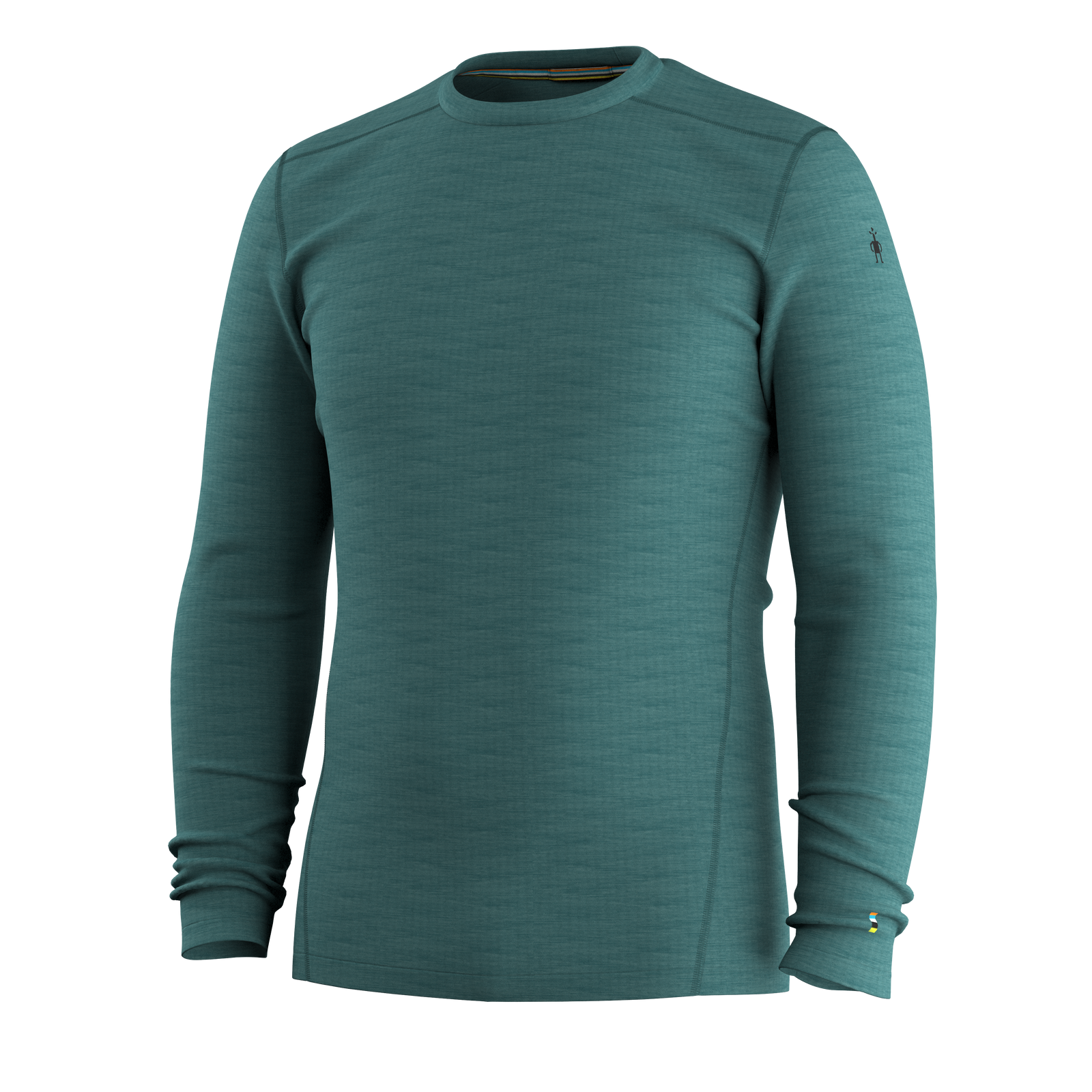 Men's Classic Thermal Merino Base Layer Crew Dark Teal Heather - ver - 3