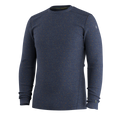 Men's Classic Thermal Merino Base Layer Crew Pacific Blue-Charcoal - ver - 7