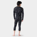 Men's Classic Thermal Merino Base Layer Crew Pacific Blue-Charcoal - ver - 2