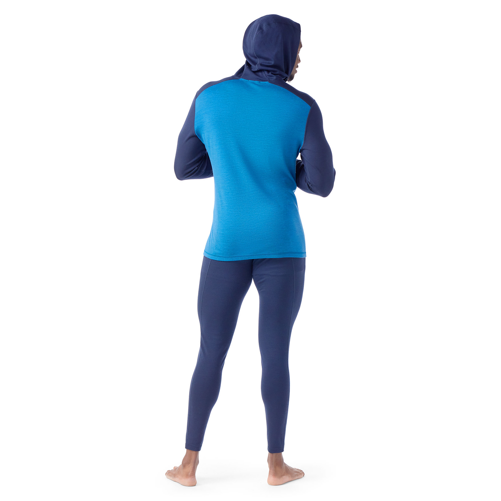 Men's Classic Thermal Merino Base Layer Hoodie Charcoal-Honey Gold - ver - 2