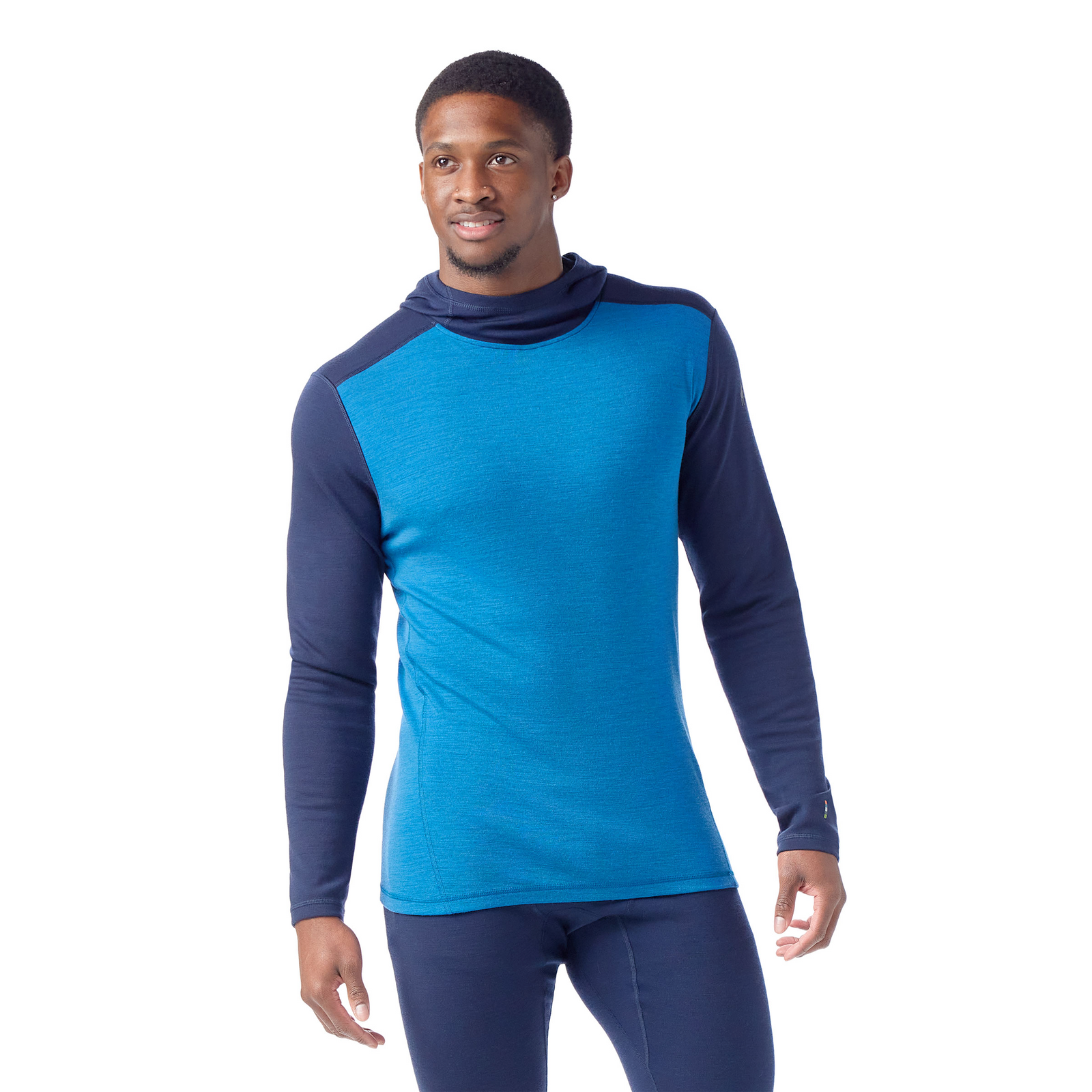 Men's Classic Thermal Merino Base Layer Hoodie Charcoal-Honey Gold - ver - 1