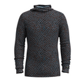 Men's Classic Thermal Merino Base Layer Hoodie Charcoal-Honey Gold - ver - 3