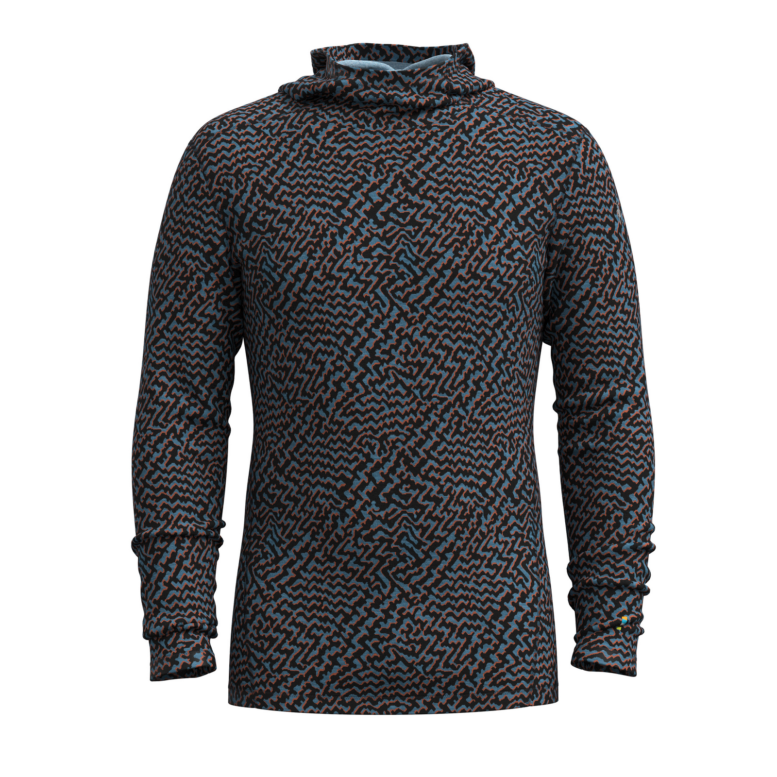 Men's Classic Thermal Merino Base Layer Hoodie Charcoal-Honey Gold - ver - 3
