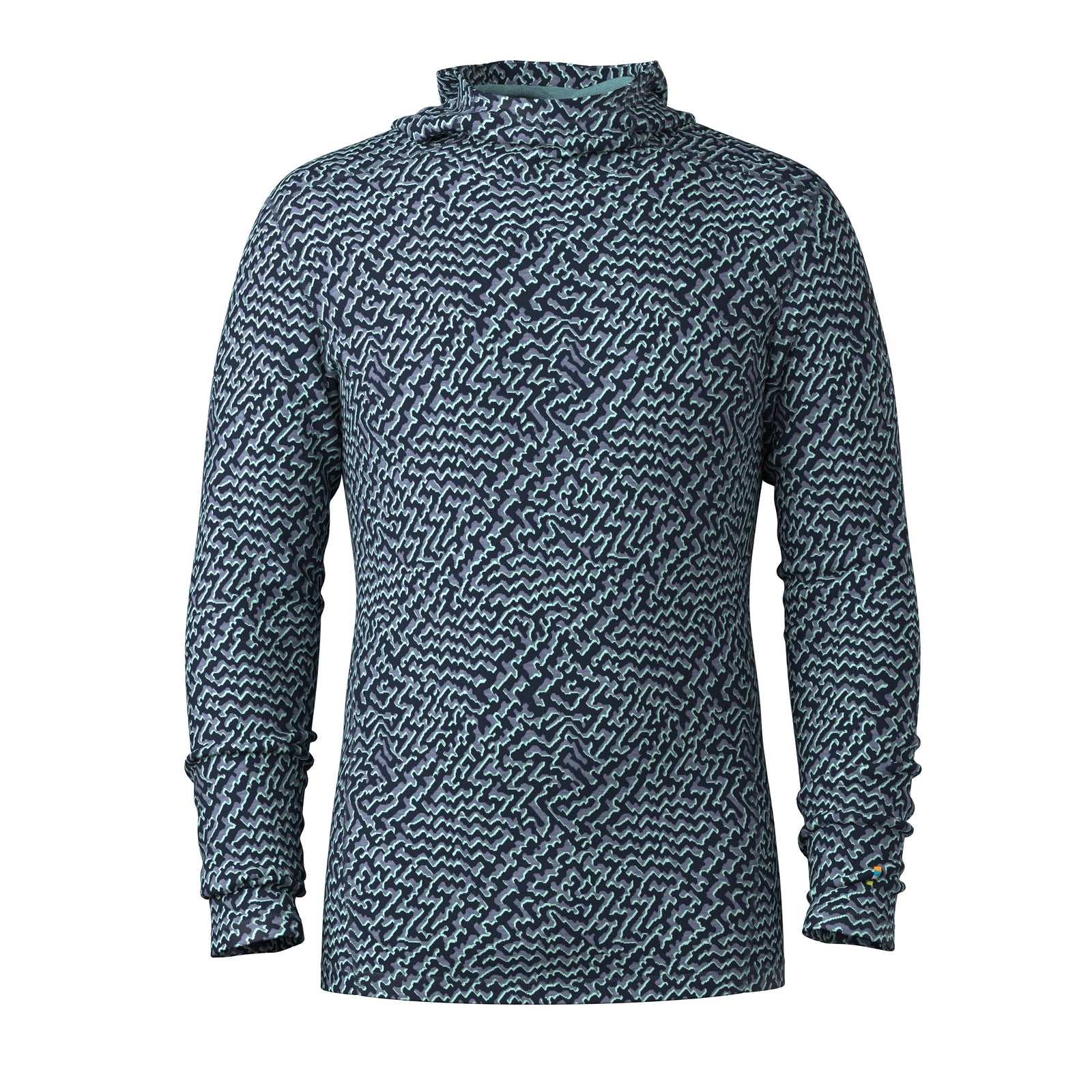 Men's Classic Thermal Merino Base Layer Hoodie Charcoal-Honey Gold - ver - 3