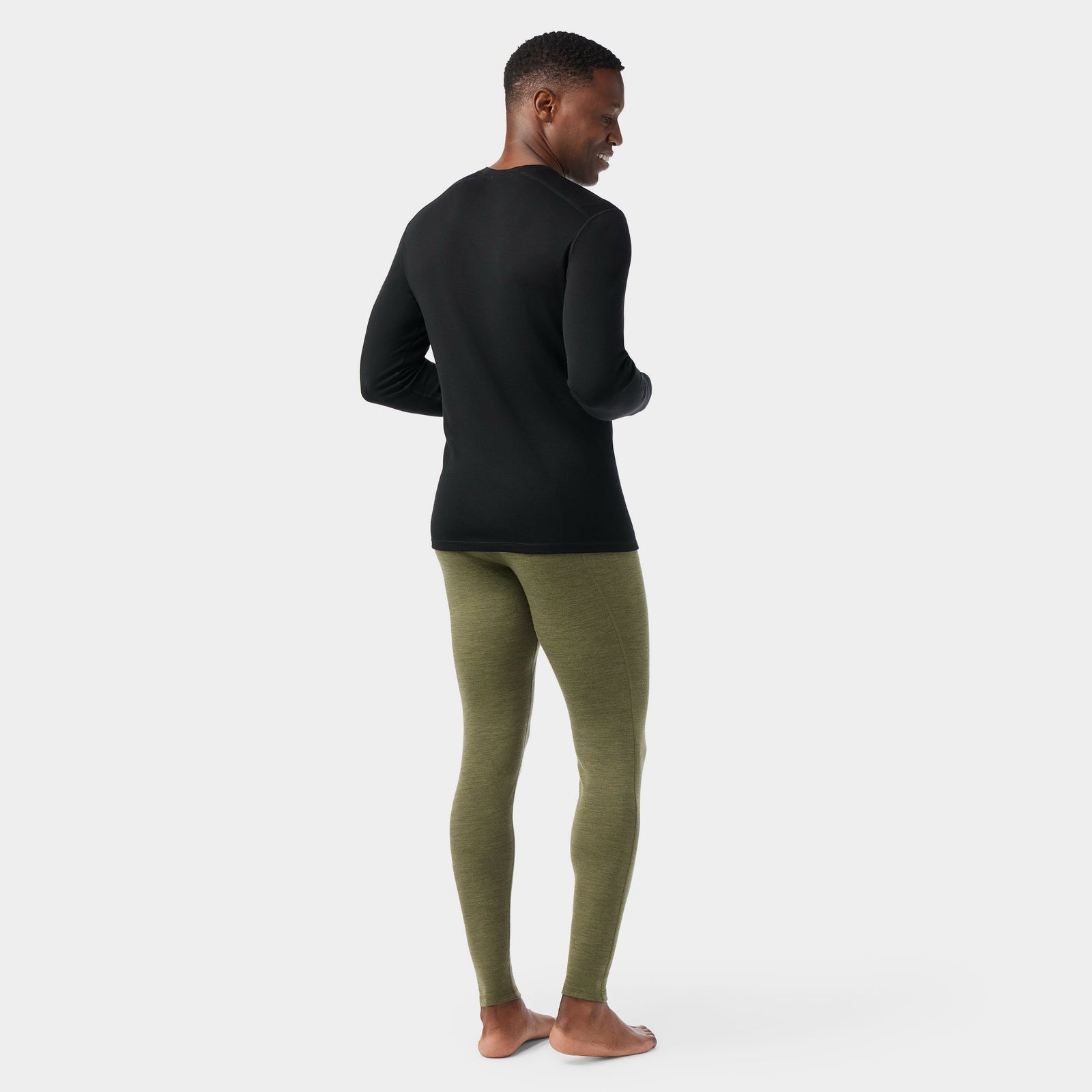 Men's Classic Thermal Merino Base Layer Bottom Black - ver - 2