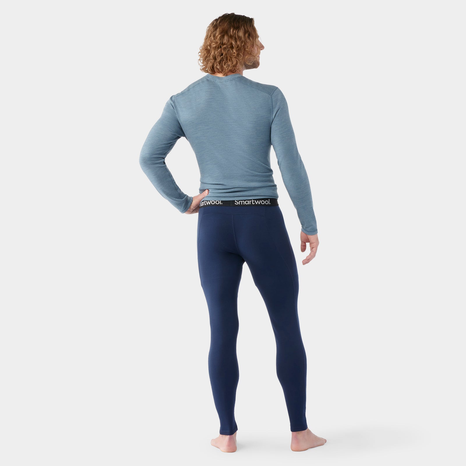 Men's Classic Thermal Merino Base Layer Bottom Deep Navy - ver - 2