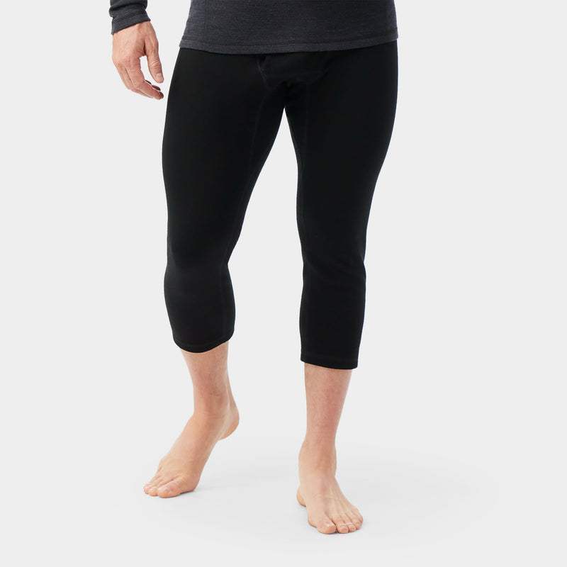 Men's Classic Thermal Merino Base Layer 3/4 Bottom - Black / L