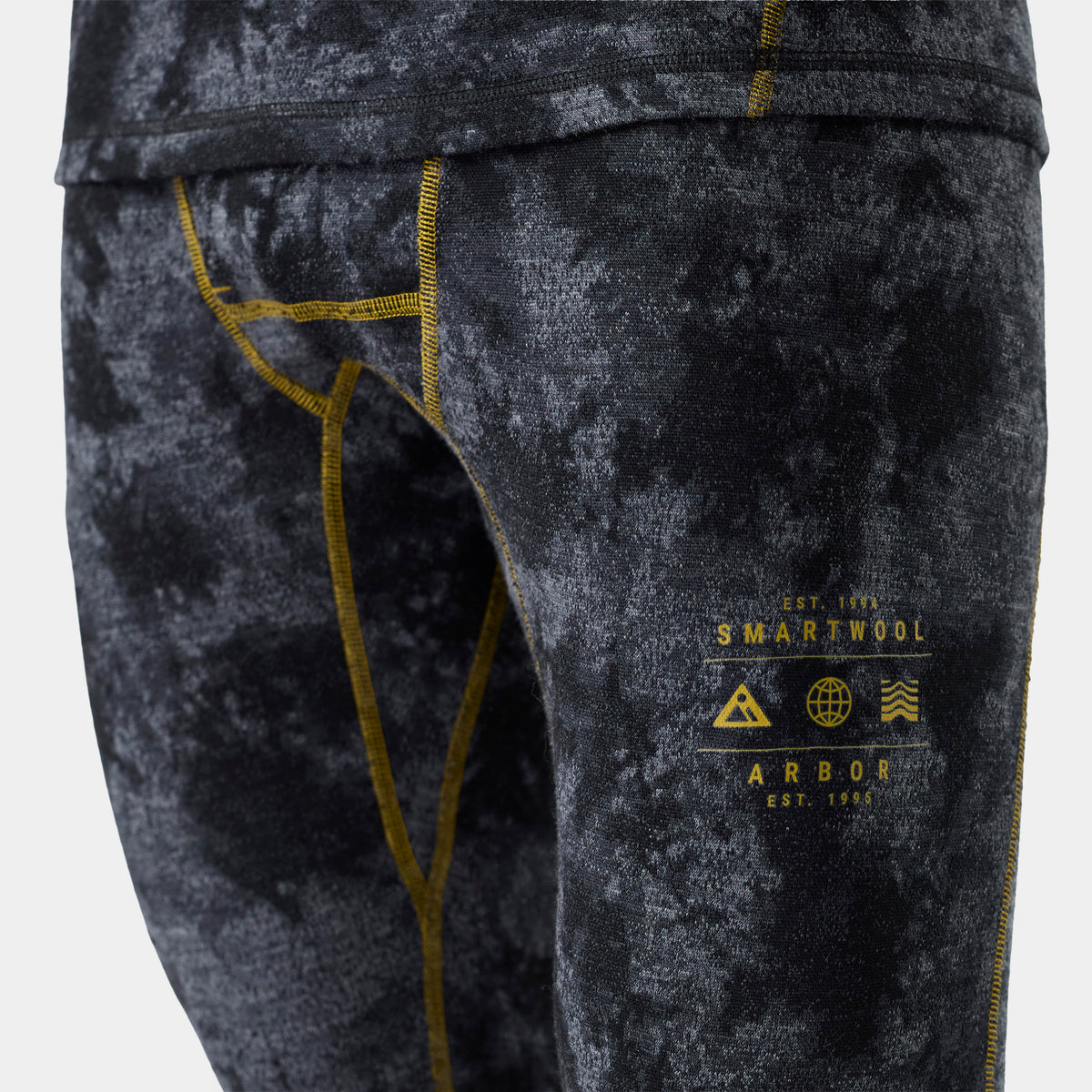 Men's Classic Thermal Merino Base Layer 3/4 Bottom Black - ver - 3