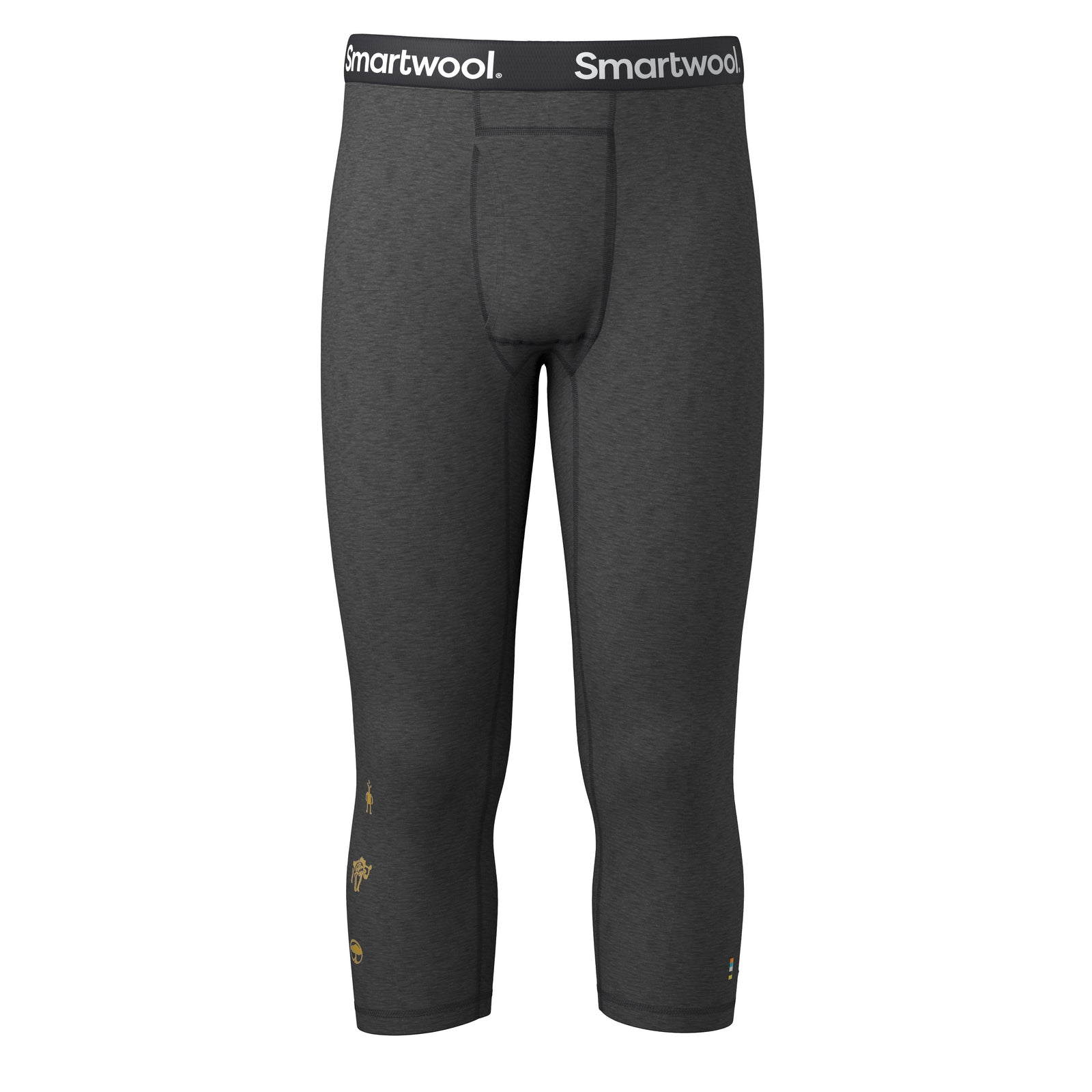 Men's Classic Thermal Merino Base Layer 3/4 Bottom Black - ver - 7