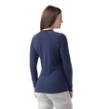 Women's Classic Thermal Merino Base Layer Crew Nightfall Blue Heather - ver - 70