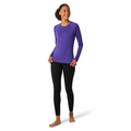 Women's Classic Thermal Merino Base Layer Crew Nightfall Blue Heather - ver - 135