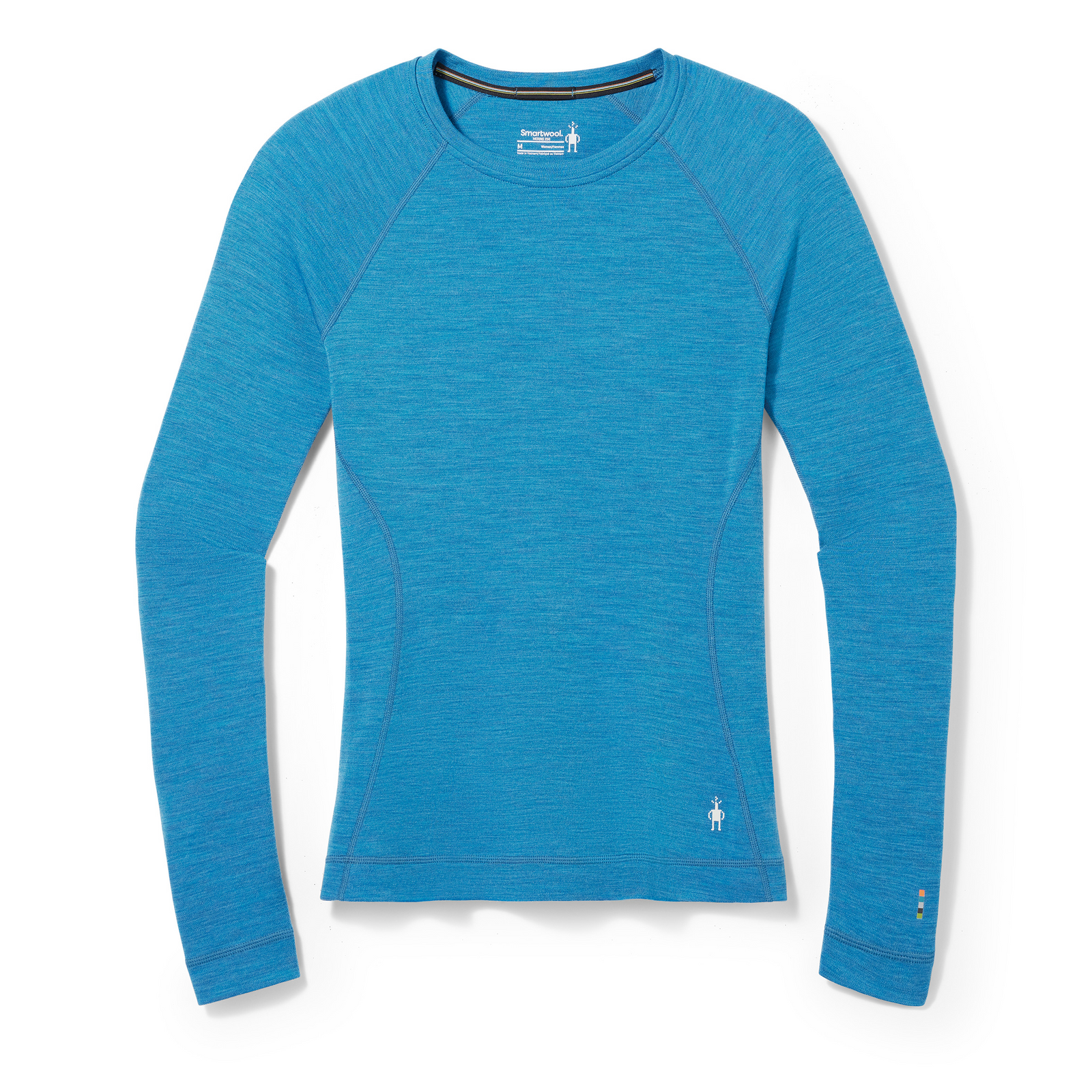 Women's Classic Thermal Merino Base Layer Crew Twilight Blue Heather - ver - 3