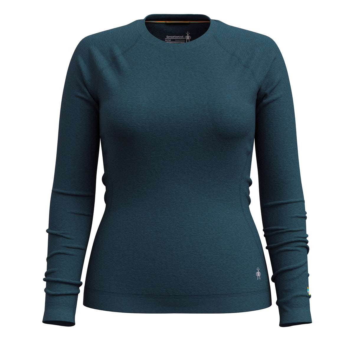 Women's Classic Thermal Merino Base Layer Crew Twilight Blue Heather - 3