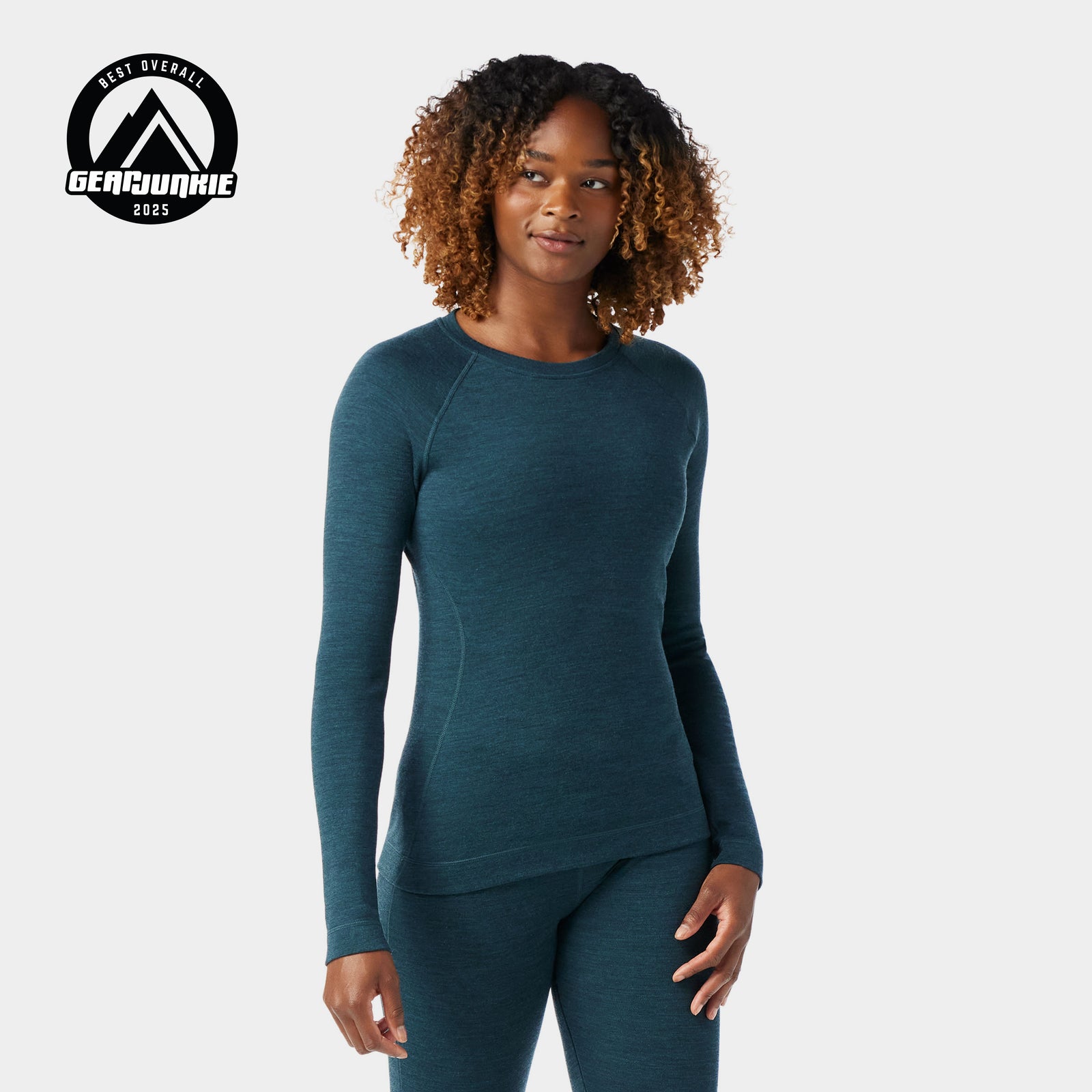 Women's Classic Thermal Merino Base Layer Crew Autumn Sun - ver - 1