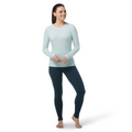Women's Classic Thermal Merino Base Layer Crew Nightfall Blue Heather - ver - 123