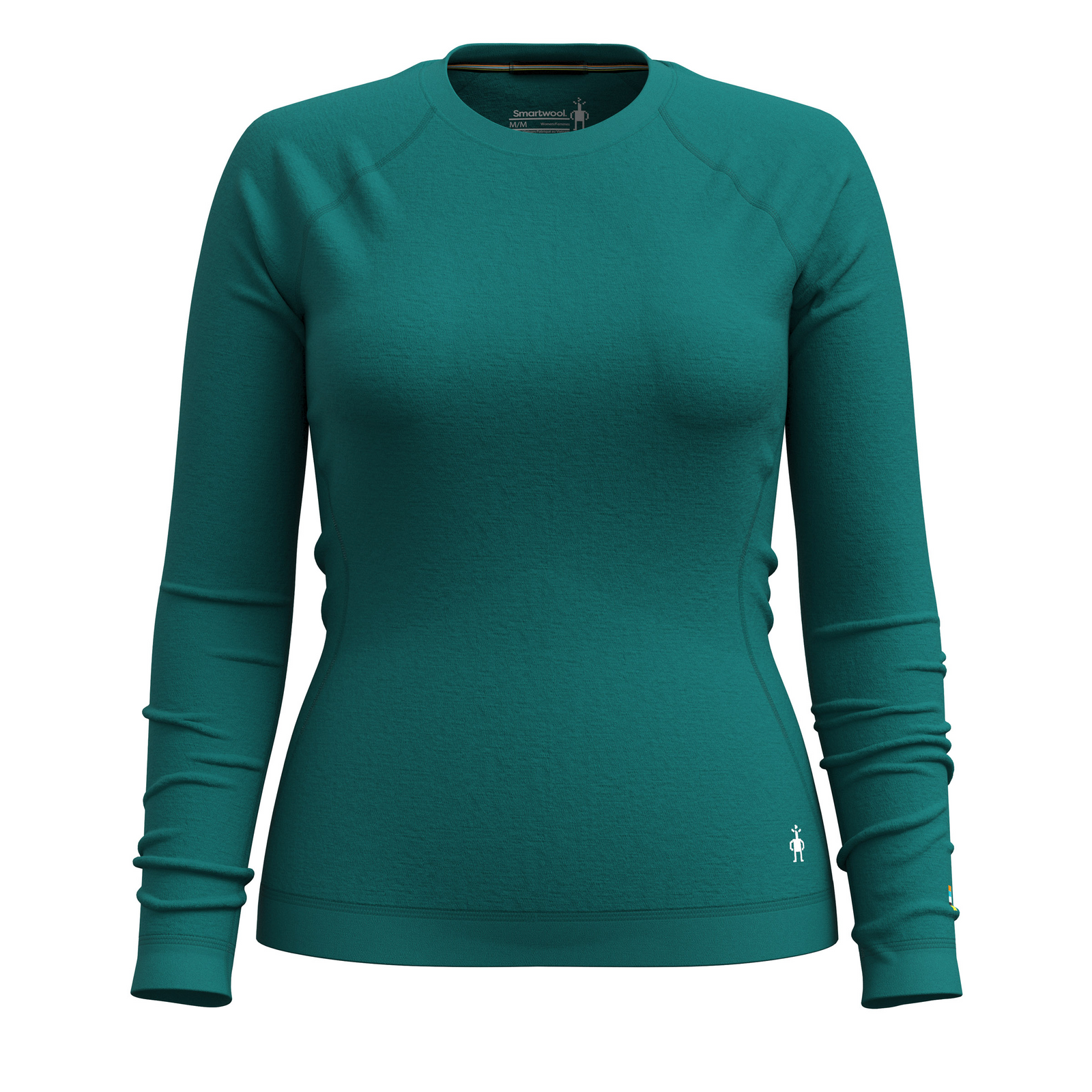Women's Classic Thermal Merino Base Layer Crew Twilight Blue Heather - ver - 3