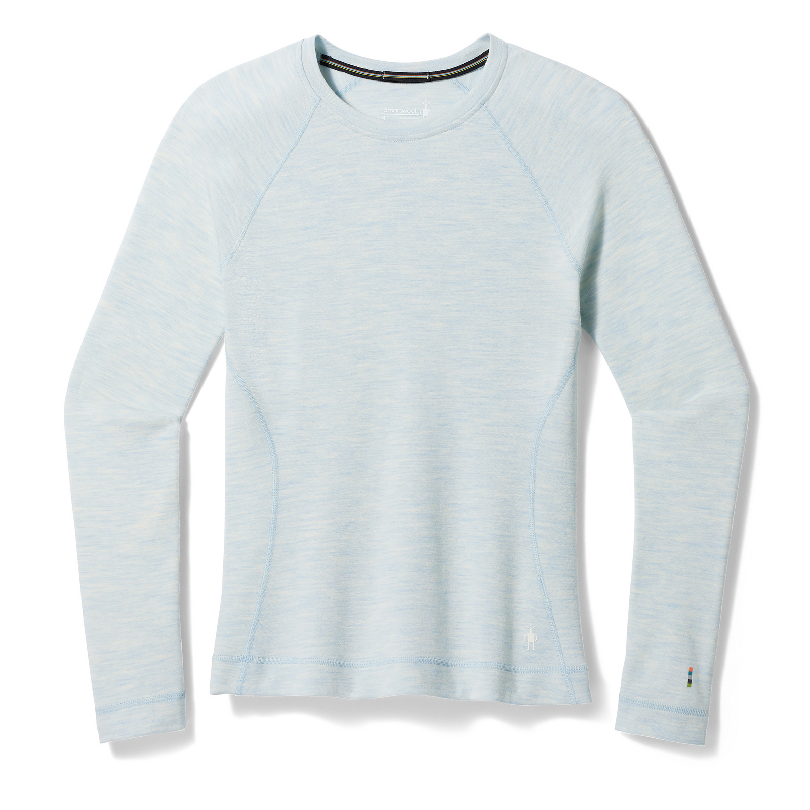 Women's Classic Thermal Merino Base Layer Crew Nightfall Blue Heather - ver - 8