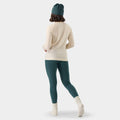 Women's Classic Thermal Merino Base Layer Crew Twilight Blue Heather - ver - 14