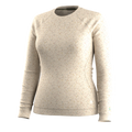 Women's Classic Thermal Merino Base Layer Crew Twilight Blue Heather - ver - 15