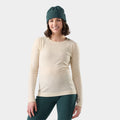 Women's Classic Thermal Merino Base Layer Crew Twilight Blue Heather - ver - 13