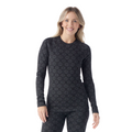 Women's Classic Thermal Merino Base Layer Crew Nightfall Blue Heather - ver - 152