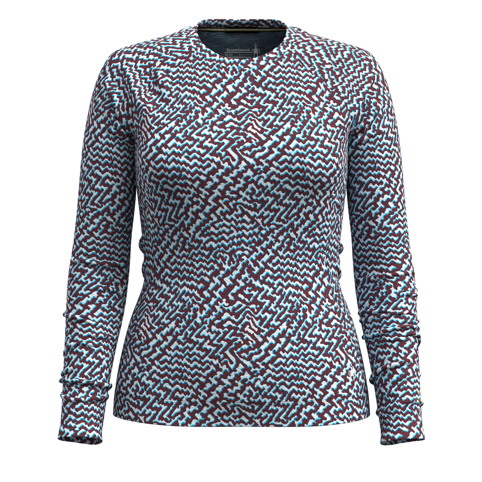 Women's Classic Thermal Merino Base Layer Crew Twilight Blue Heather - ver - 3