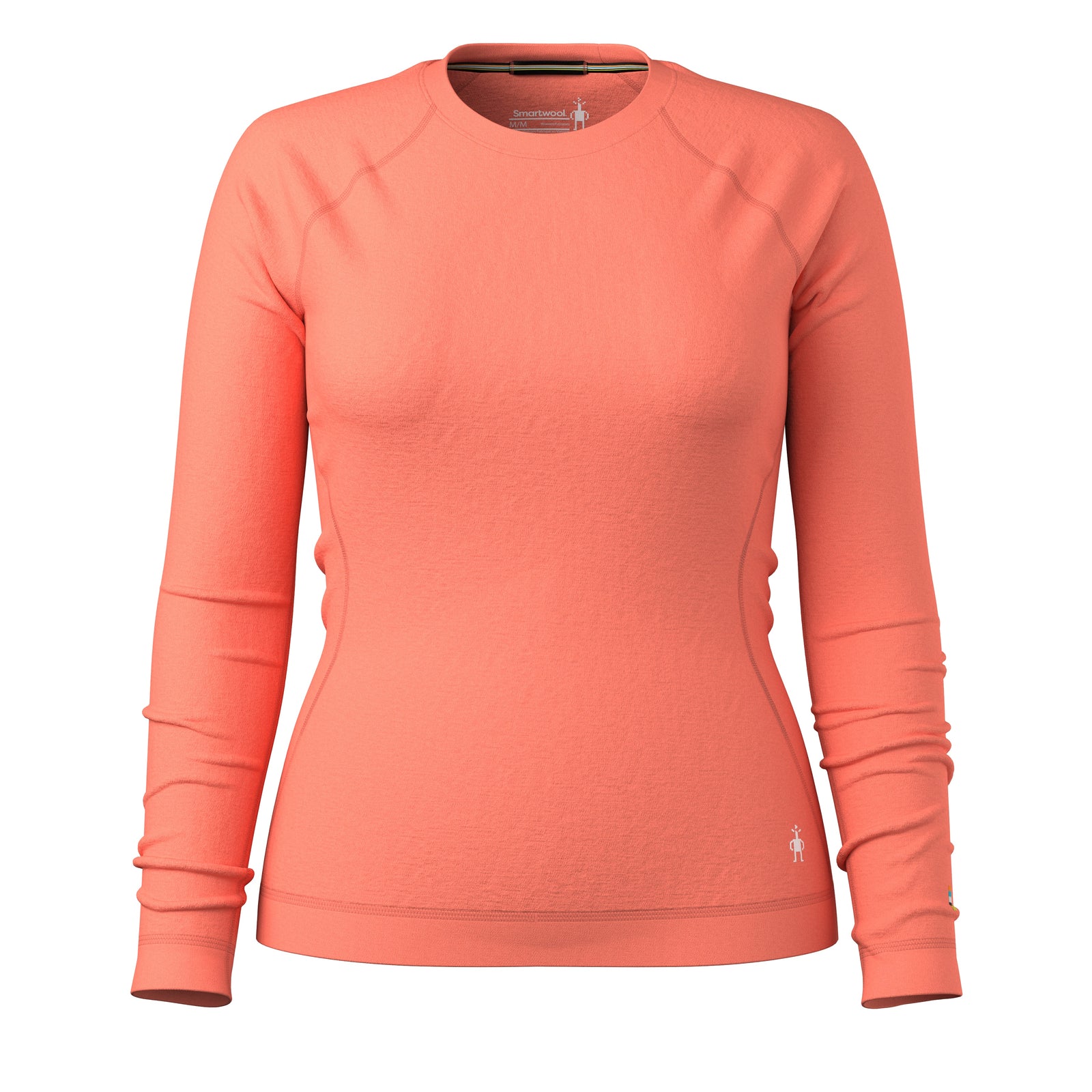 Women's Classic Thermal Merino Base Layer Crew Black Deco Floral - ver - 7